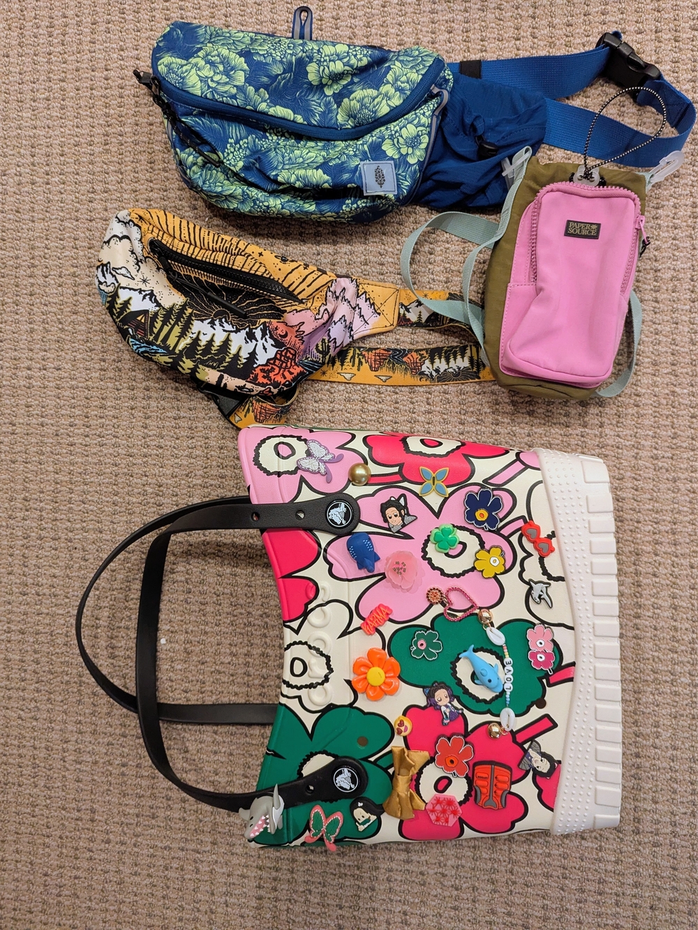 Baggu Crossbody Crocs Tote Bundle Floral Free People